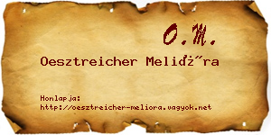 Oesztreicher Melióra névjegykártya